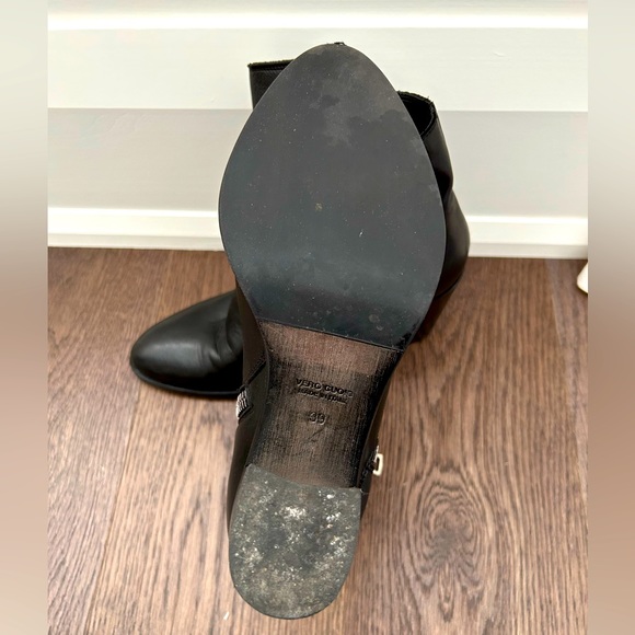 STRATEGIA Black Leather Ankle Booties - Size 39. - Picture 3 of 4